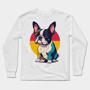 Boston Terrier Portrait Long Sleeve T-Shirt